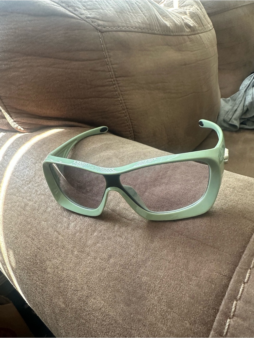 Women's Fashion Shield Sunglasses - Green